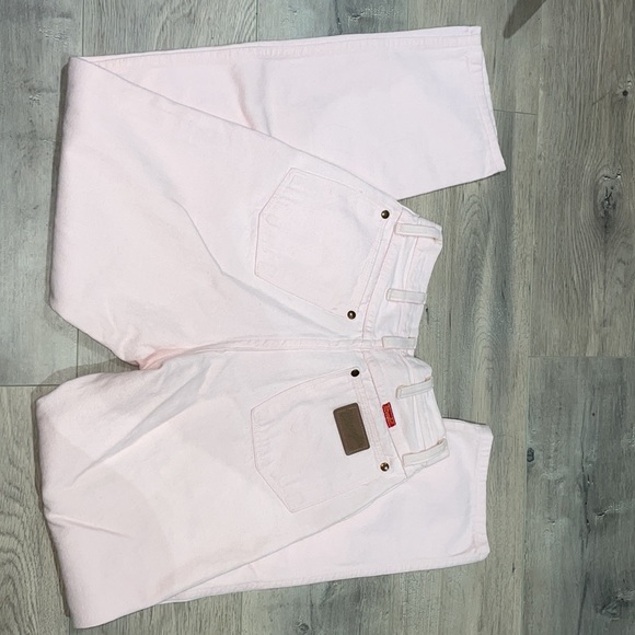 Light pink vintage wrangler jeans size 7/8 x 36 - Picture 2 of 4